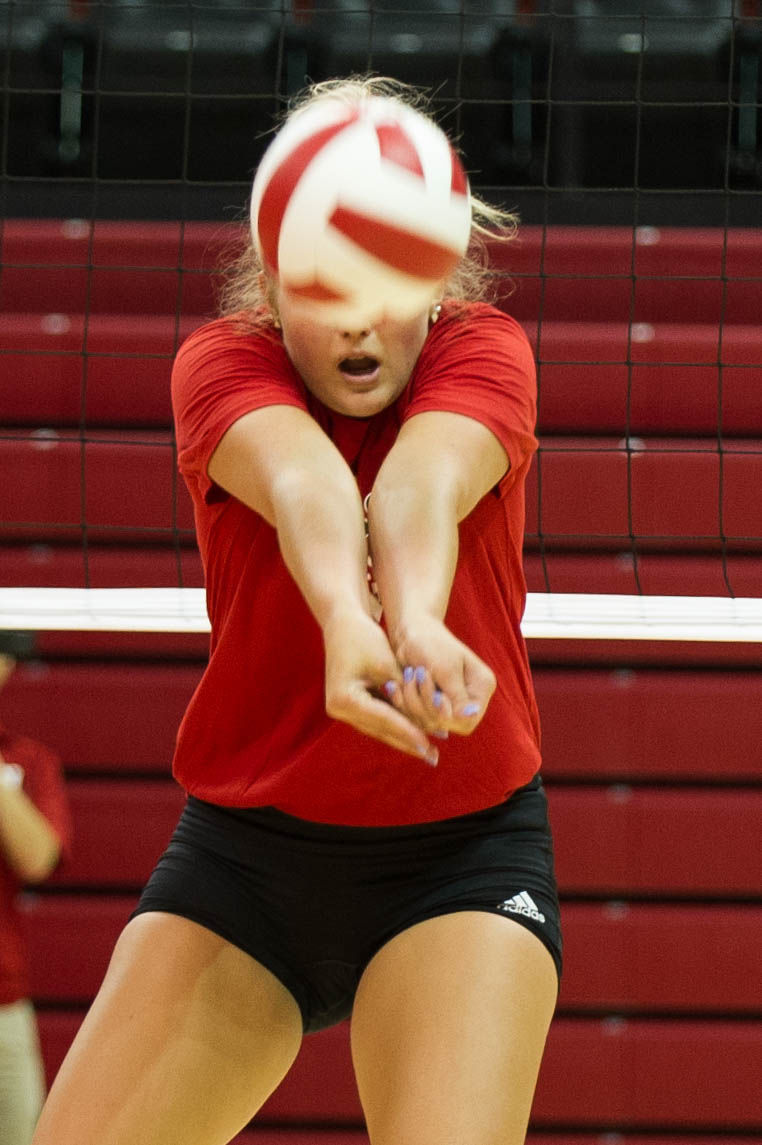 NU volleyball practice, 8/8/18